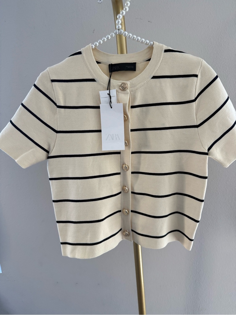 Zara short sleeve Knit cardigan